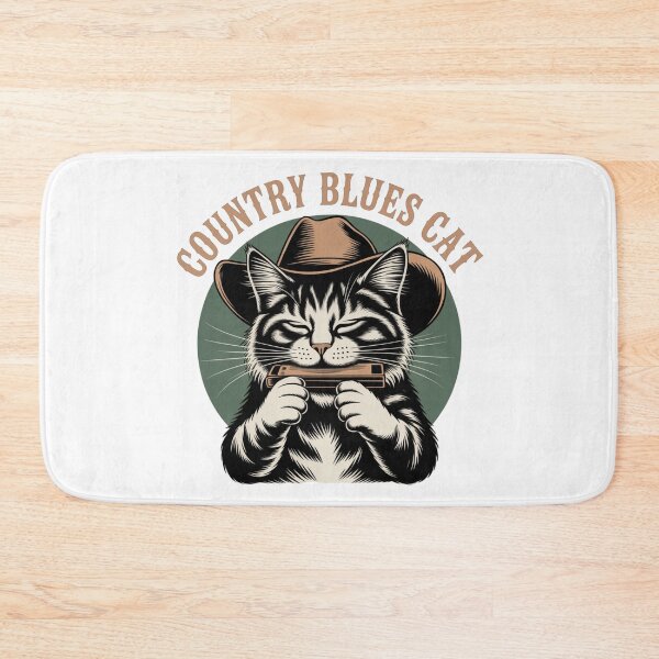 Item preview, Vintage Country Blues Cat Cartoon Art Rustic Music Vibes designed and sold by chattsuede.