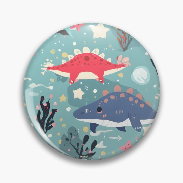 Item preview, Dusty Coral & Teal Dino Garden Pattern | Sweet Botanical Nursery Aesthetic designed and sold by MoonlitDoodles1.