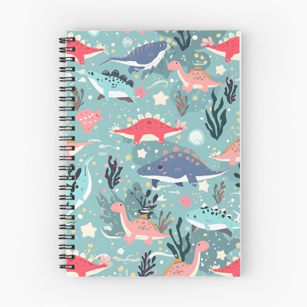 Item preview, Dusty Coral & Teal Dino Garden Pattern | Sweet Botanical Nursery Aesthetic designed and sold by MoonlitDoodles1.