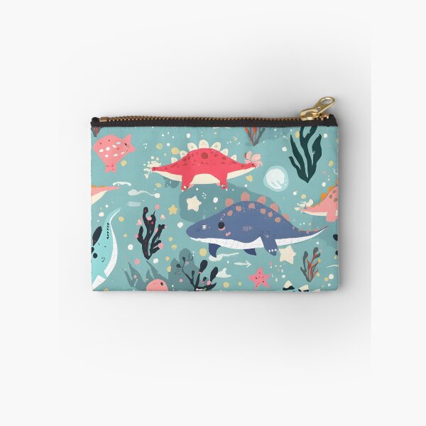 Item preview, Dusty Coral & Teal Dino Garden Pattern | Sweet Botanical Nursery Aesthetic designed and sold by MoonlitDoodles1.