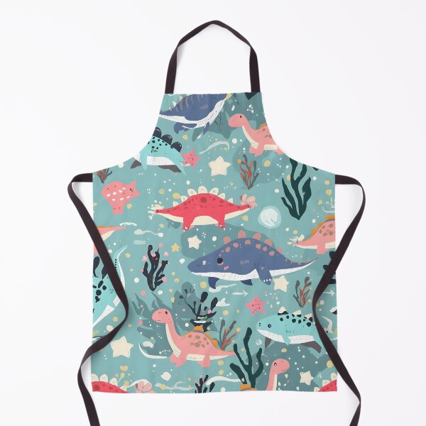 Item preview, Dusty Coral & Teal Dino Garden Pattern | Sweet Botanical Nursery Aesthetic designed and sold by MoonlitDoodles1.