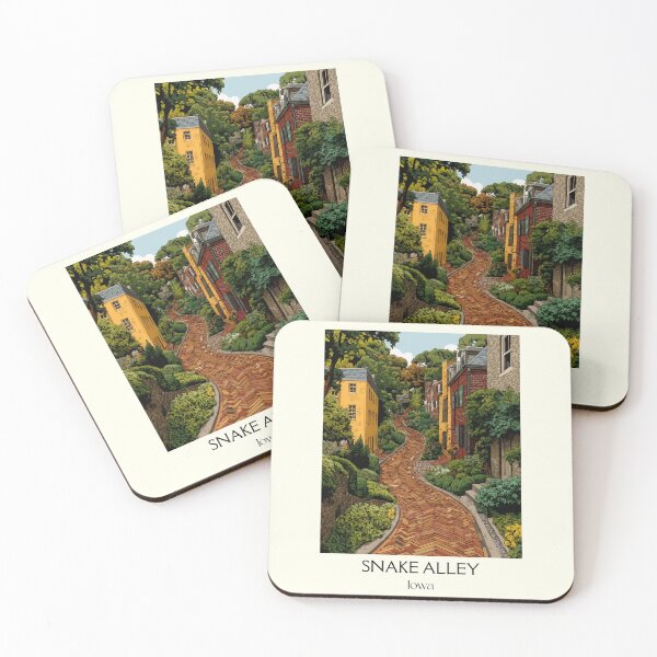 Item preview, Snake Alley Iowa Winding Street | Crooked Path Poster designed and sold by TuncGK.