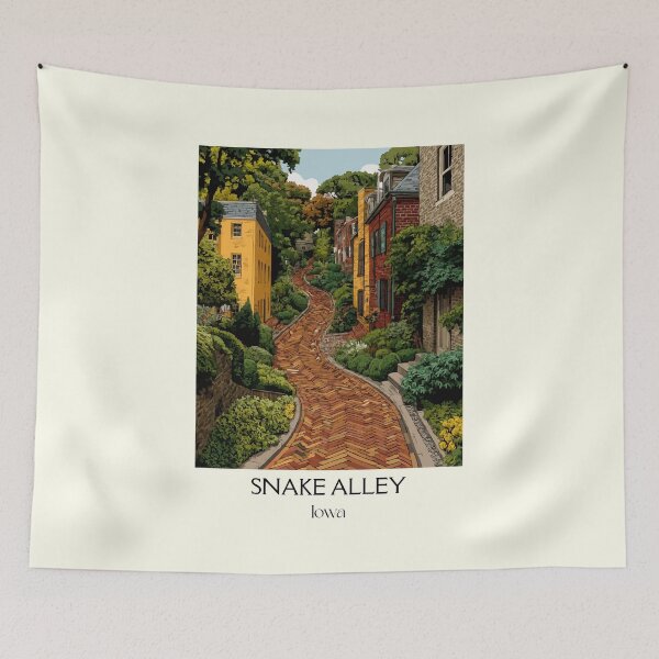 Item preview, Snake Alley Iowa Winding Street | Crooked Path Poster designed and sold by TuncGK.