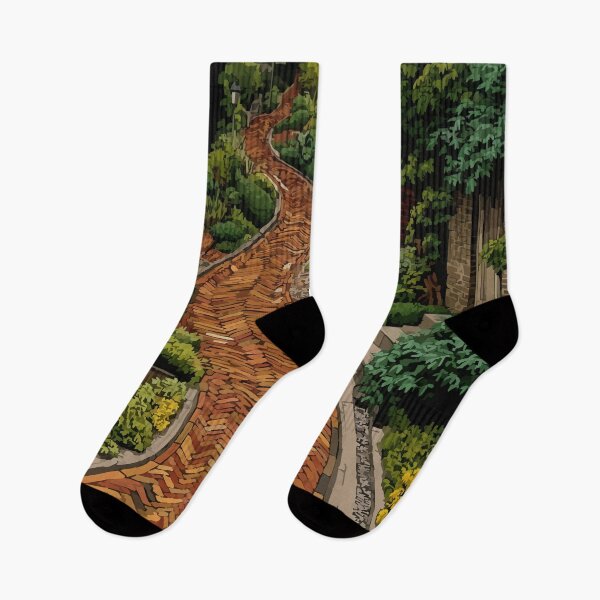 Item preview, Snake Alley Iowa Winding Street | Crooked Path Poster designed and sold by TuncGK.