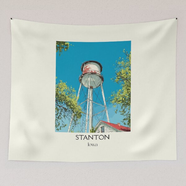 Item preview, Stanton Iowa Water Tower | Swedish Heritage Poster designed and sold by TuncGK.