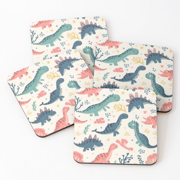 Item preview, Playful Prehistoric Ocean Friends Pattern | Unique Dino Seaweed Aesthetic designed and sold by MoonlitDoodles1.