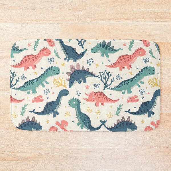 Item preview, Playful Prehistoric Ocean Friends Pattern | Unique Dino Seaweed Aesthetic designed and sold by MoonlitDoodles1.