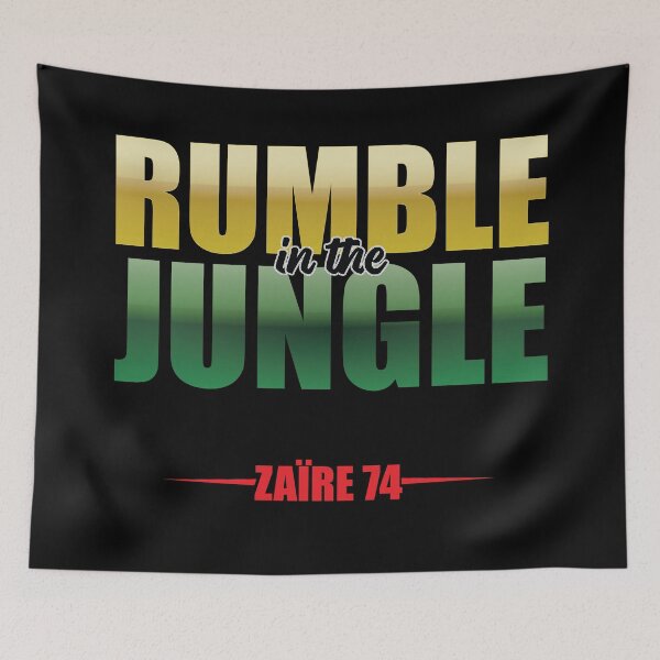 Item preview, Rumble in the Jungle – Zaire 1974 Tribute Typography Design designed and sold by simpledarkwavewisdom.