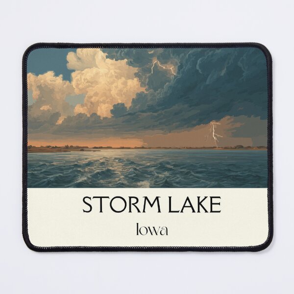 Item preview, Storm Lake Iowa Dramatic Sky | Lakeside Weather Poster designed and sold by TuncGK.