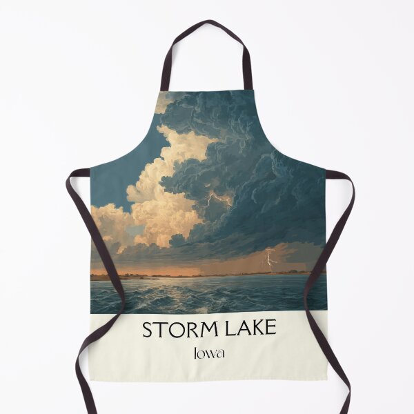 Item preview, Storm Lake Iowa Dramatic Sky | Lakeside Weather Poster designed and sold by TuncGK.