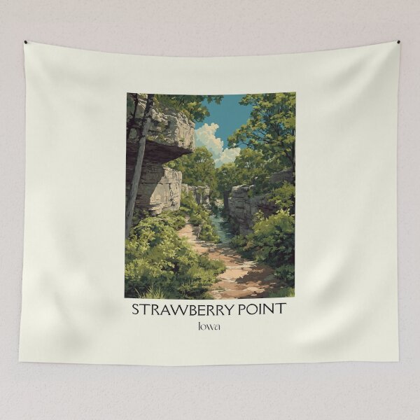 Item preview, Strawberry Point Iowa Wilderness | Backbone State Park Poster designed and sold by TuncGK.