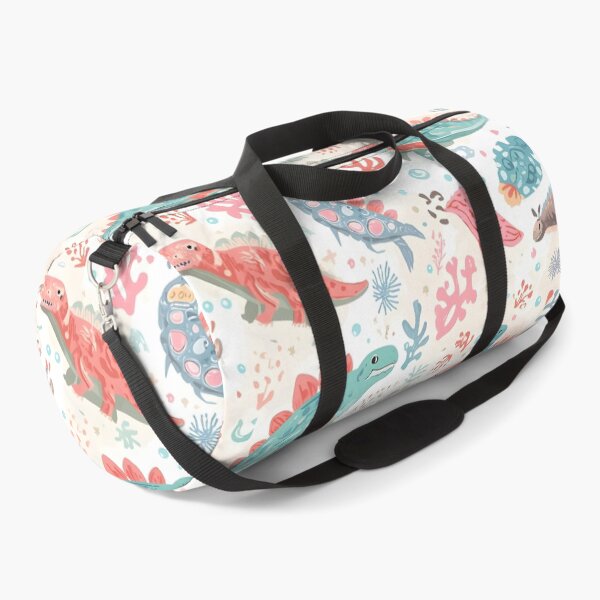 Item preview, Playful Dino Apothecary Pattern | Coral, Aqua & Mint Folk Art Design designed and sold by MoonlitDoodles1.