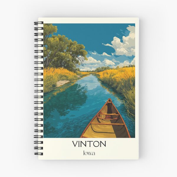 Item preview, Vinton Iowa Cedar River | Summer Canoeing Poster designed and sold by TuncGK.