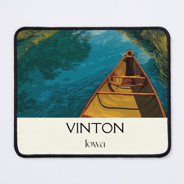 Item preview, Vinton Iowa Cedar River | Summer Canoeing Poster designed and sold by TuncGK.