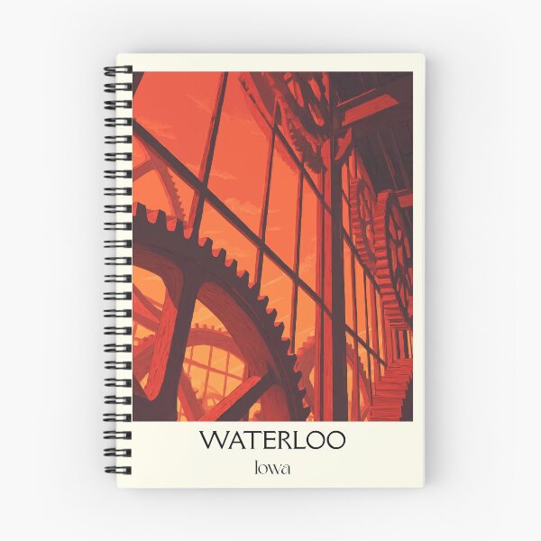 Item preview, Waterloo Iowa Industrial Gears | Manufacturing History Poster designed and sold by TuncGK.