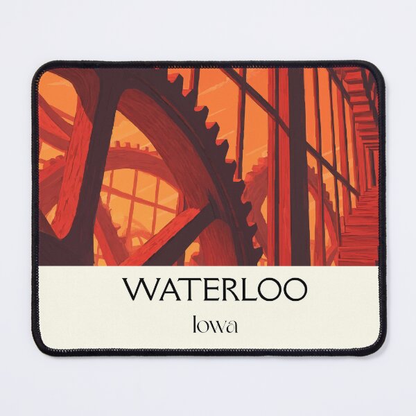 Item preview, Waterloo Iowa Industrial Gears | Manufacturing History Poster designed and sold by TuncGK.