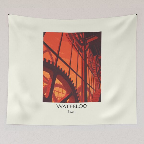 Item preview, Waterloo Iowa Industrial Gears | Manufacturing History Poster designed and sold by TuncGK.