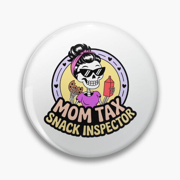 Item preview, Skeleton Mom Tax Snack Inspector Quirky Cartoon Humor designed and sold by chattsuede.