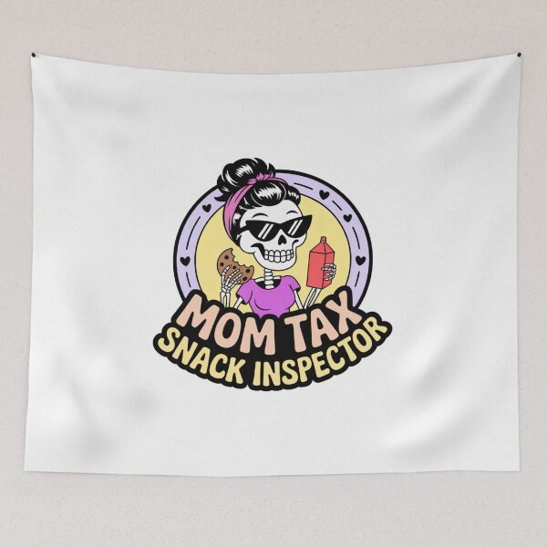 Item preview, Skeleton Mom Tax Snack Inspector Quirky Cartoon Humor designed and sold by chattsuede.