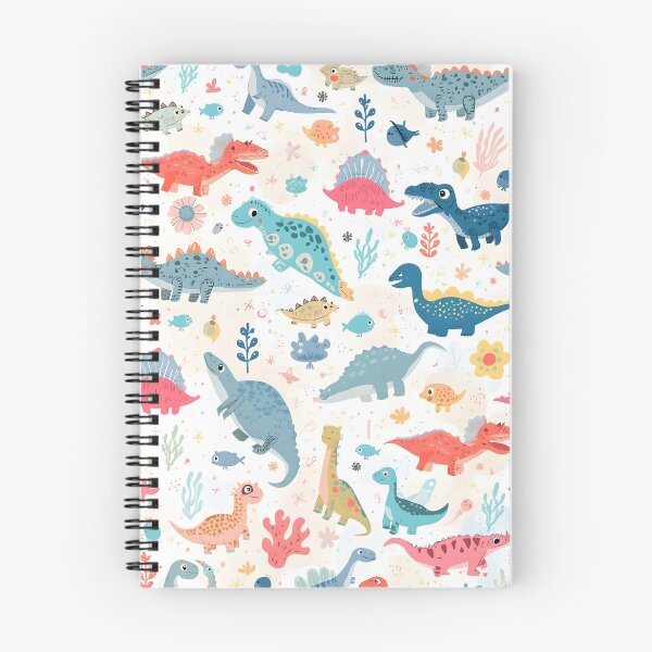 Item preview, Vibrant Prehistoric Marine Reptile Pattern | Coral & Mint Sea-Folk Art designed and sold by MoonlitDoodles1.