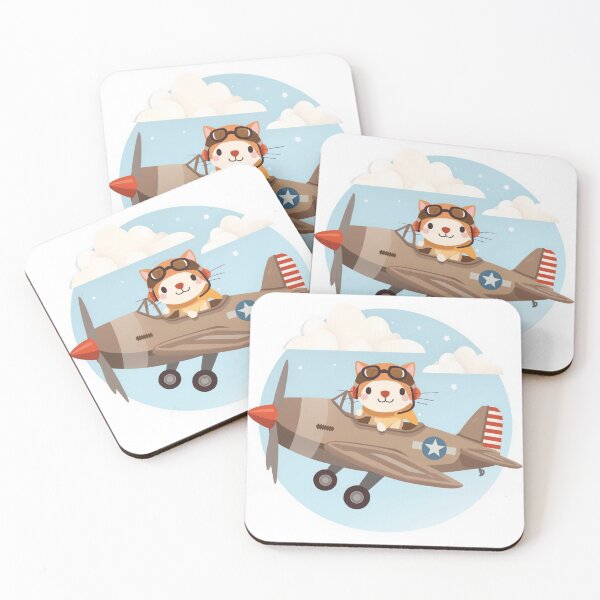 Item preview, Cat pilot, cat flying airplane cute designed and sold by marpr0.
