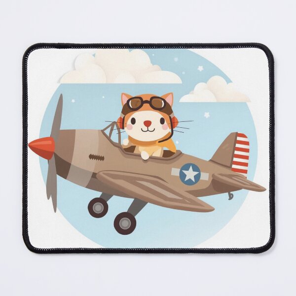 Item preview, Cat pilot, cat flying airplane cute designed and sold by marpr0.