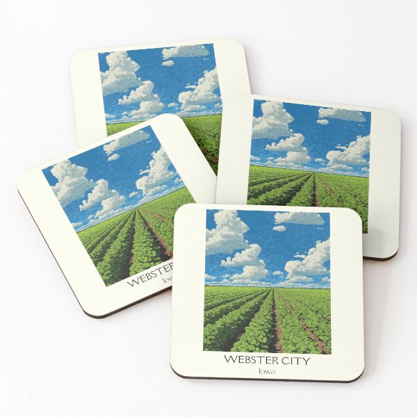 Item preview, Webster City Iowa Farmland | Crop Rows Poster designed and sold by TuncGK.