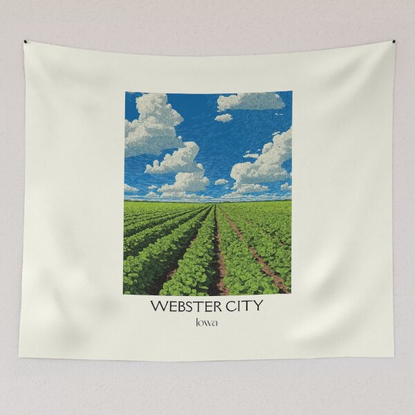 Item preview, Webster City Iowa Farmland | Crop Rows Poster designed and sold by TuncGK.