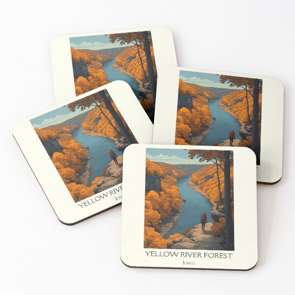 Item preview, Yellow River Iowa Forest | Autumn Overlook Poster designed and sold by TuncGK.
