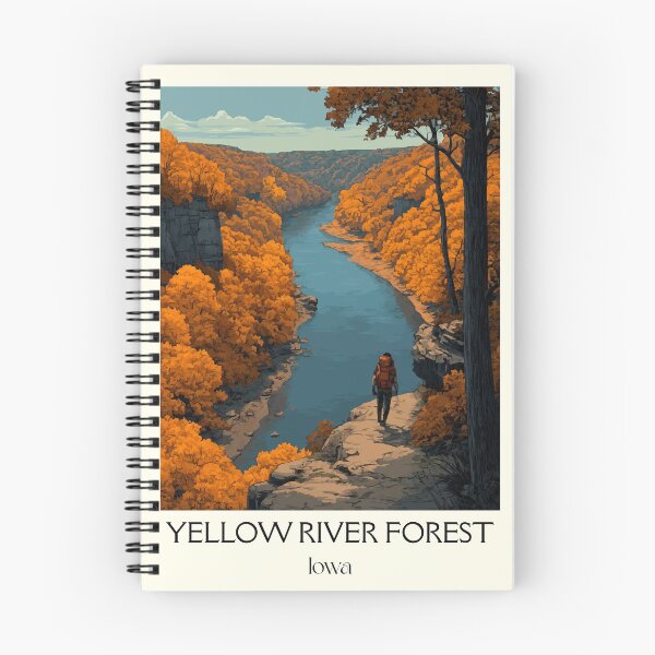 Item preview, Yellow River Iowa Forest | Autumn Overlook Poster designed and sold by TuncGK.