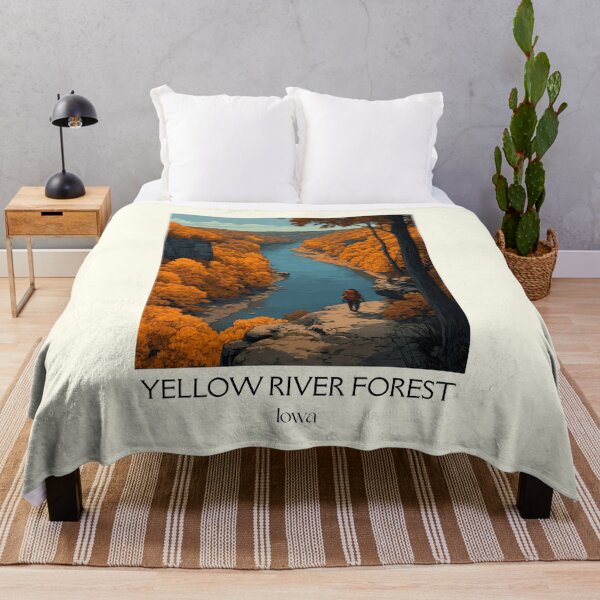 Item preview, Yellow River Iowa Forest | Autumn Overlook Poster designed and sold by TuncGK.
