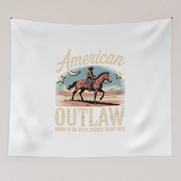 Item preview, Vintage American Outlaw Western Art Cowboy Rebellion Style designed and sold by chattsuede.