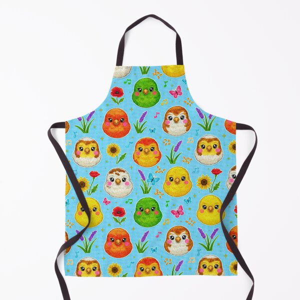 Item preview, Kawaii Bird Faces Pattern designed and sold by JOSTH.