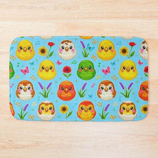 Item preview, Kawaii Bird Faces Pattern designed and sold by JOSTH.