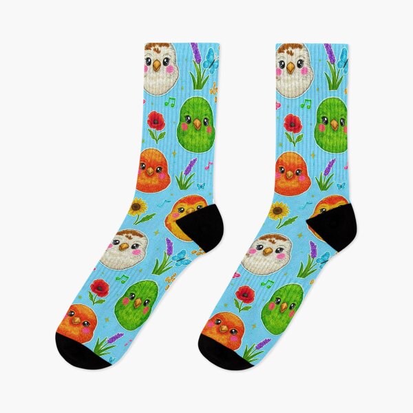 Item preview, Kawaii Bird Faces Pattern designed and sold by JOSTH.