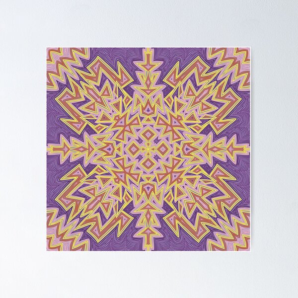 Item preview, Purple and orange Zigzag zen tangle  designed and sold by n1ckeatsyarn.