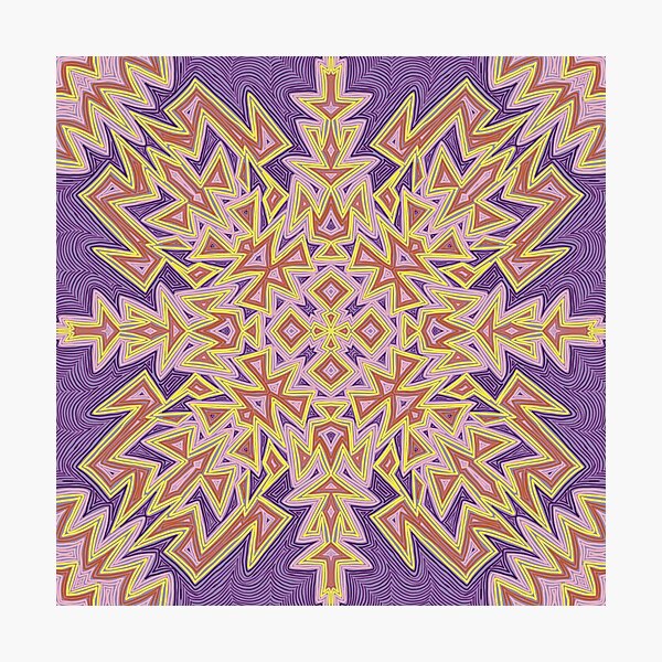 Item preview, Purple and orange Zigzag zen tangle  designed and sold by n1ckeatsyarn.