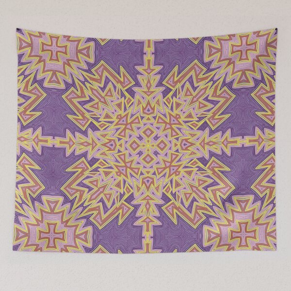 Item preview, Purple and orange Zigzag zen tangle  designed and sold by n1ckeatsyarn.