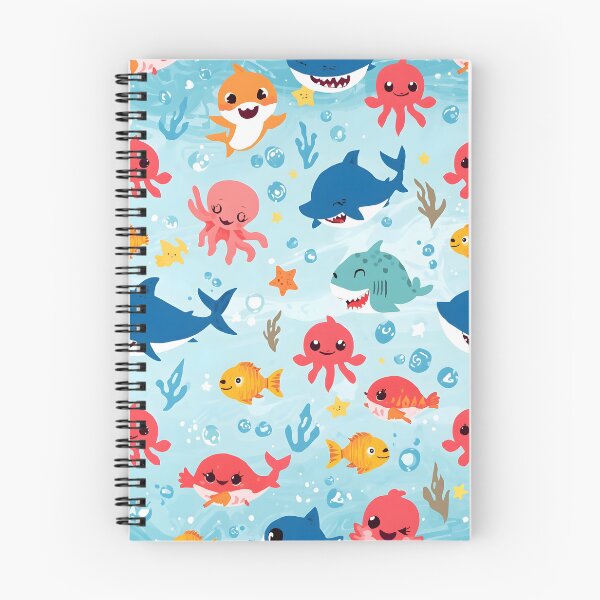 Item preview, Max Cuteness Ocean Friends Pattern | Pop Art Shark, Octopus & Whale Design designed and sold by MoonlitDoodles1.