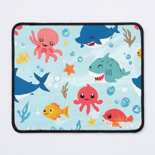 Item preview, Max Cuteness Ocean Friends Pattern | Pop Art Shark, Octopus & Whale Design designed and sold by MoonlitDoodles1.