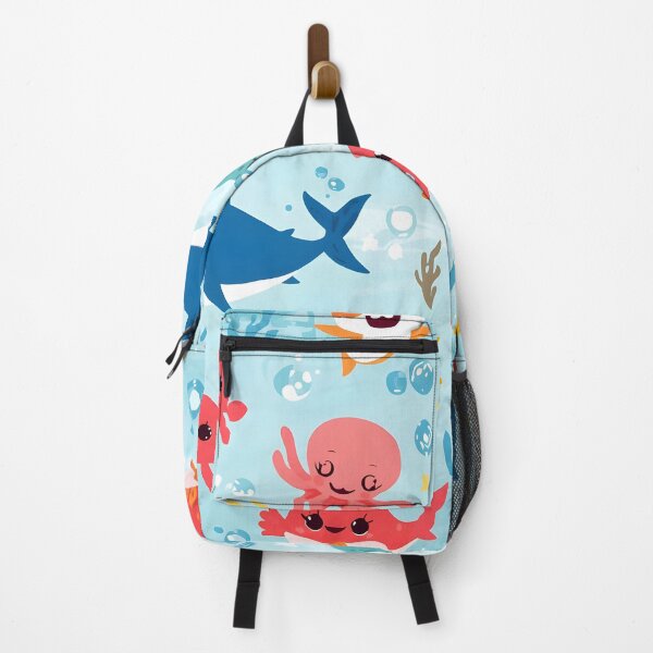 Item preview, Max Cuteness Ocean Friends Pattern | Pop Art Shark, Octopus & Whale Design designed and sold by MoonlitDoodles1.