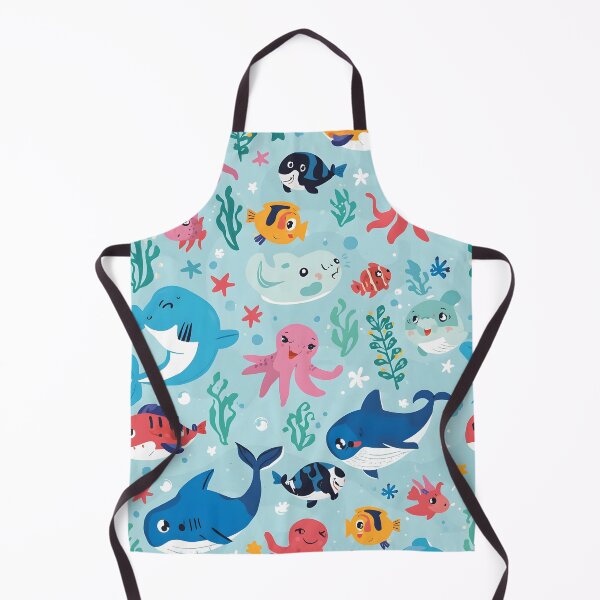 Item preview, Max Cuteness Ocean Friends Pattern | Pop Art Shark, Octopus & Whale Design designed and sold by MoonlitDoodles1.