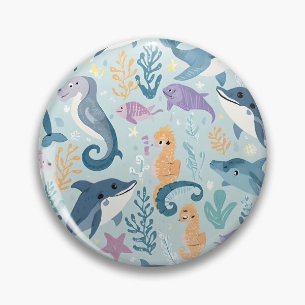 Item preview, Underwater Dreams: Gentle Sea Creatures Pattern designed and sold by MoonlitDoodles1.