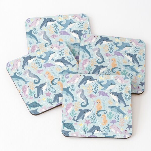 Item preview, Underwater Dreams: Gentle Sea Creatures Pattern designed and sold by MoonlitDoodles1.