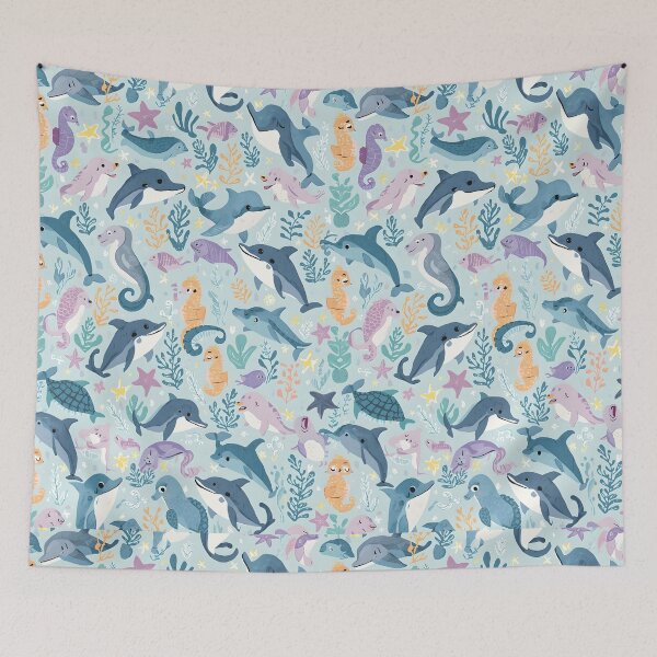 Item preview, Underwater Dreams: Gentle Sea Creatures Pattern designed and sold by MoonlitDoodles1.
