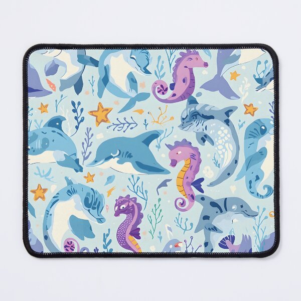 Item preview, Charming Ocean Friends Pastel Marine Pattern designed and sold by MoonlitDoodles1.