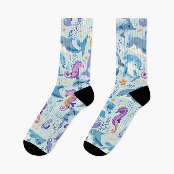 Item preview, Charming Ocean Friends Pastel Marine Pattern designed and sold by MoonlitDoodles1.