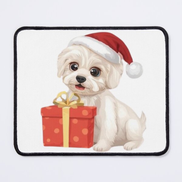 Item preview, Christmas Puppy Clipart – Cute Santa Hat Dog Digital Sticker, Holiday Dog Illustration, Xmas Scrapbooking PNG” designed and sold by Mintiko2.