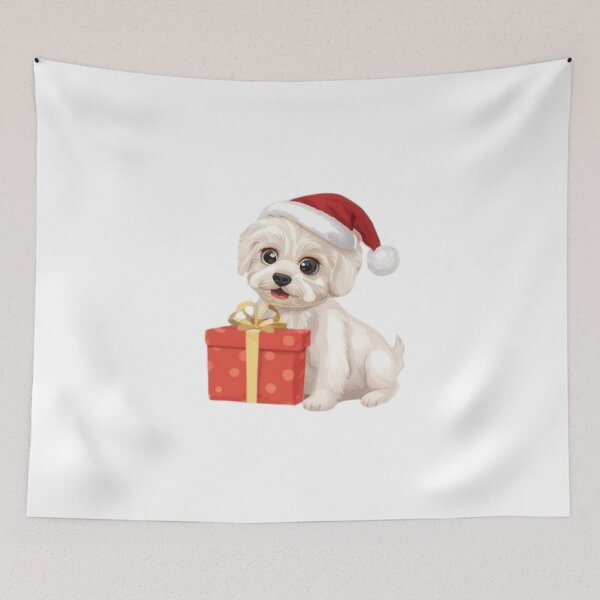 Item preview, Christmas Puppy Clipart – Cute Santa Hat Dog Digital Sticker, Holiday Dog Illustration, Xmas Scrapbooking PNG” designed and sold by Mintiko2.