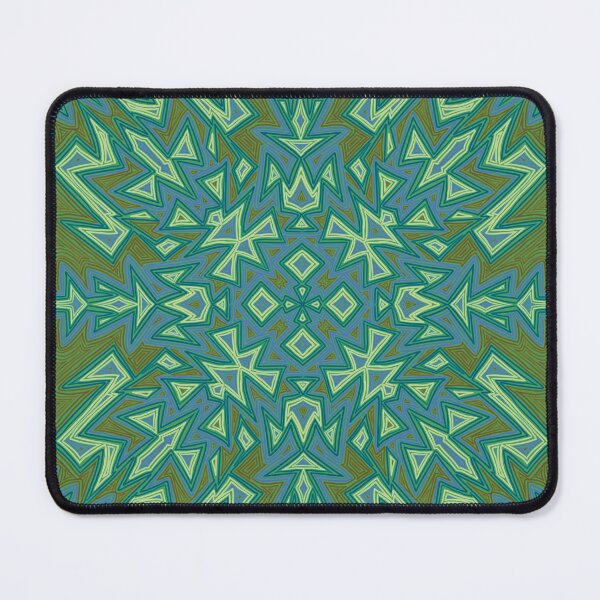 Item preview, Green and blue Zigzag zen tangle designed and sold by n1ckeatsyarn.